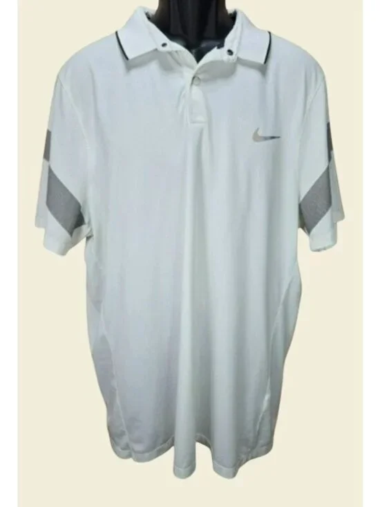 Nike Golf White Dri-Fit Modern Fit Polo Shirt XL