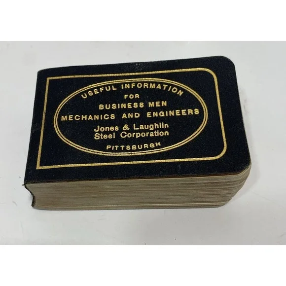 Antique 1942 J&L Jones & Laughlin Useful Information for Businessman Book