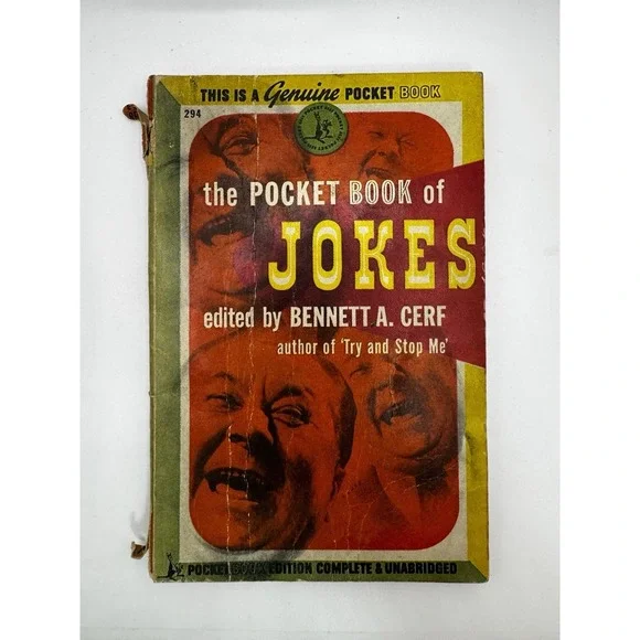Pocket Book of Jokes by Bennett Cerf - 1st Edition, Paperback, April 1945