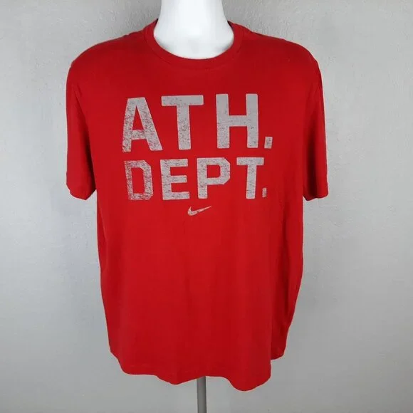 Nike Athletic Department Dri-fit T-shirt Men's Size Large Red