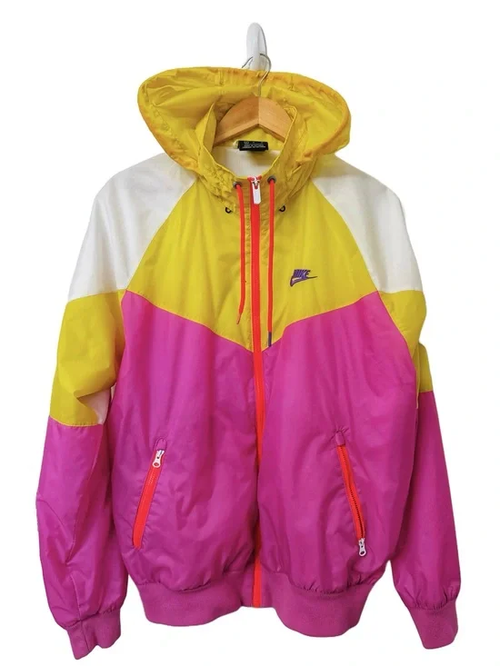 NIKE color block Windbreaker size Medium Pink spring streetwear pink jacket M