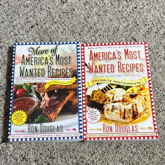 America's Most Wanted Recipes Cookbook Set - Blue 2010 & Red 2009