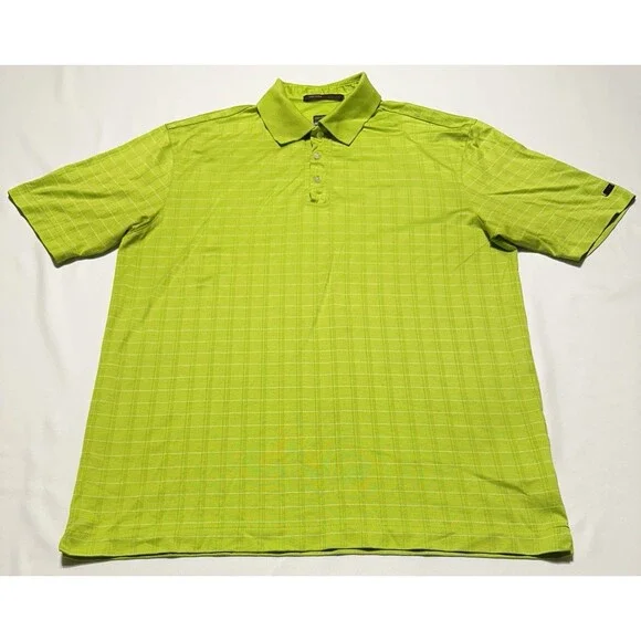 Nike Fit Dry Golf Polo Tiger Woods Collection Mens Size Large Green *READ SNAGS*