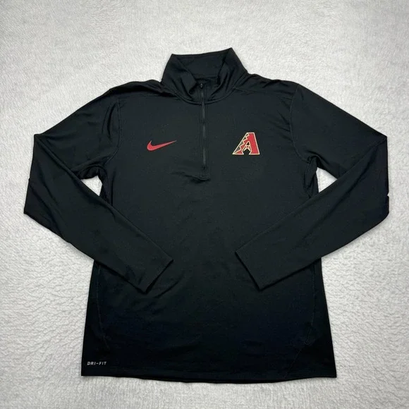 Arizona Diamondbacks Nike 1/4 Zip Lightweight Jacket Black Men's Size L