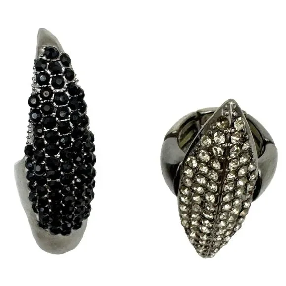 Gothic Rhinestone Rings 1 Stretch Elastic 1 Nail Finger Tip Goth Costume Jewelry