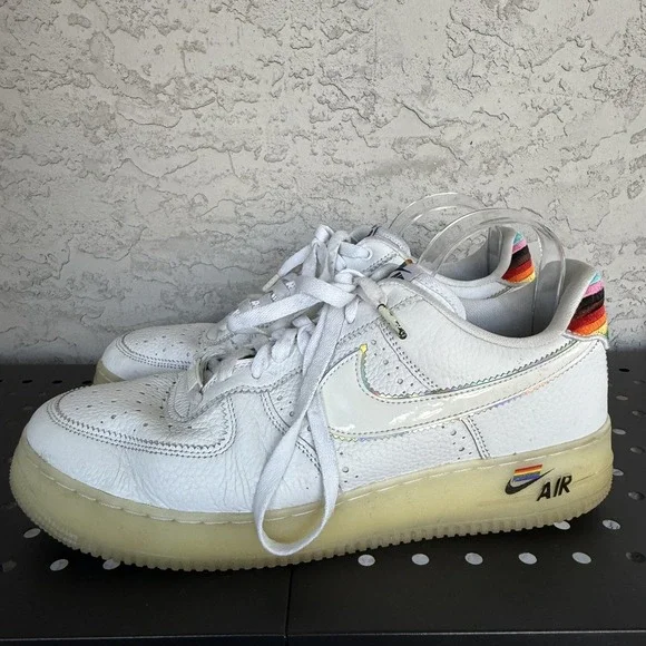 Nike Air Force 1 Be True Pride Quickstrike Sneakers Mens 12‎ White CV0258-100