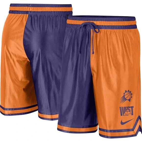 Nike Phoenix Suns Standard Issue‎ Basketball Shorts Orange Purple Mens L DZ0043