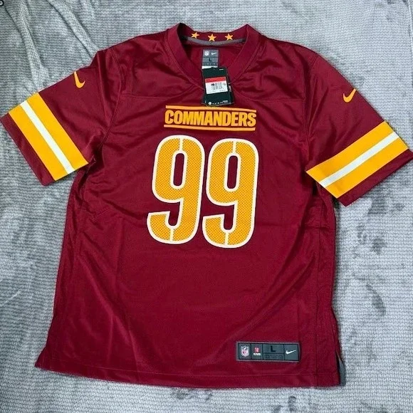 Nike Washington Commanders Chase Young‎ 99 NFL Jersey Burgundy Gold Mens L NWT
