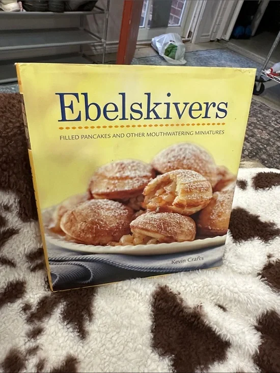 Ebelskivers Hard Cover Cookbook - Yellow Cover with Food Photo