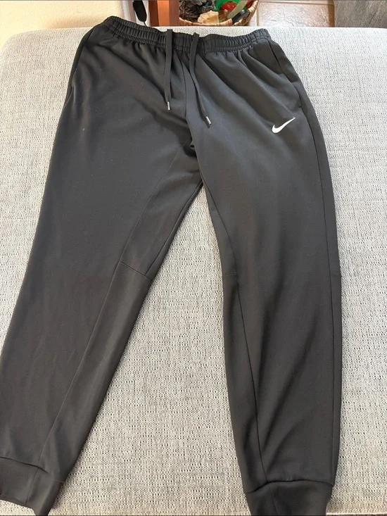 Nike Black Jogger Pants with White Swoosh