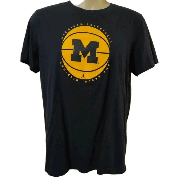 Nike Air Jordan Men's Size XL Jumpman‎ University of Michigan Basketball T-Shirt