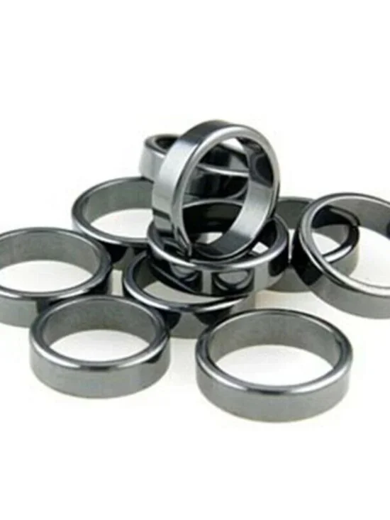 Wholesale 10 Gunmetal Hematite Minimalist 6mm Flat Wide Band Unisex Finger Rings