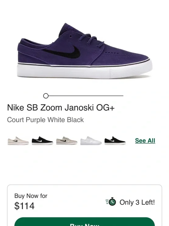Nike SB Zoom Janoski OG+ Court Purple White Black
