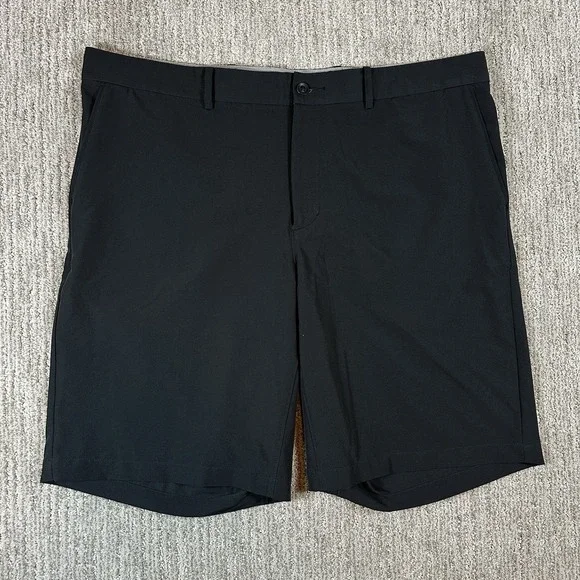 Nike Golf Men's 38 (W40) Black Dri-Fit Shorts Flat Front Pockets Stretch 10