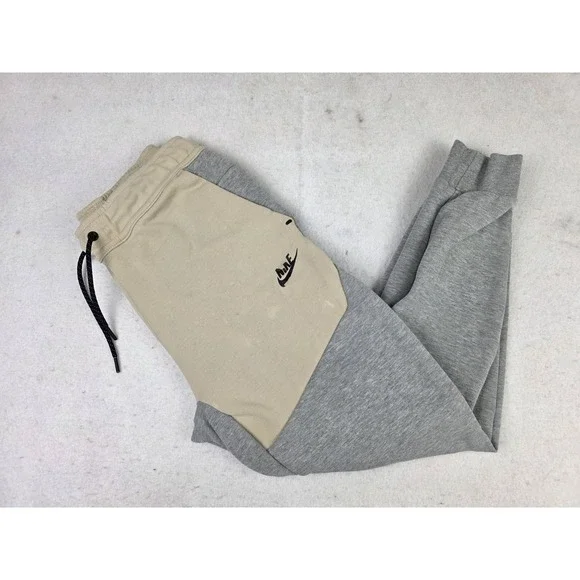 Nike Tech Fleece Pants Mens Small Sweatpants Joggers‎ Gray Beige Tan *READ*