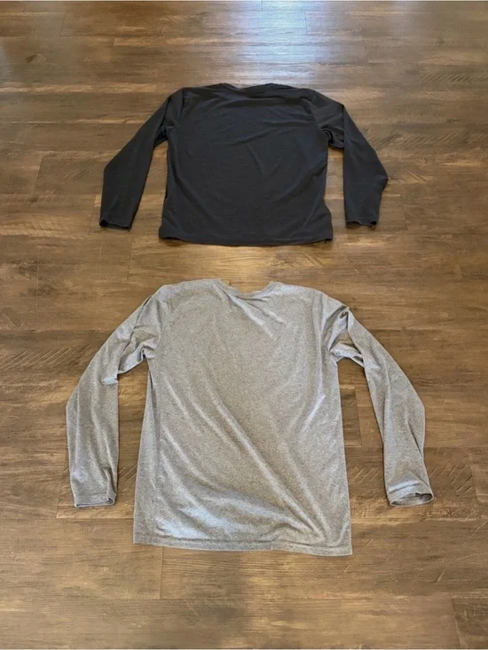 Nike Dri-Fit long sleeve black / gray size Med mens training shirt lot