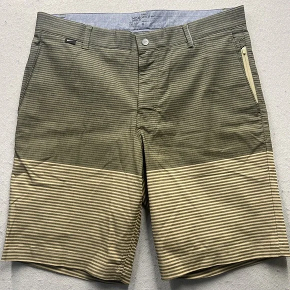 Nike Golf Dri Fit Shorts Mens 34‎ Striped Performance Stretch