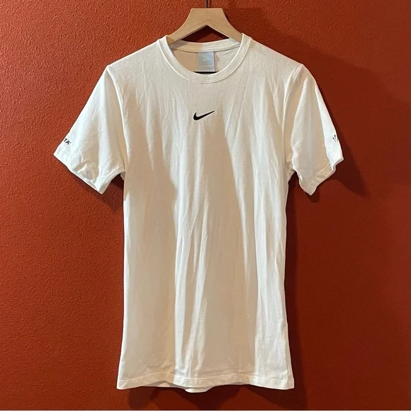 Nike x Nocta Men’s‎ White Drake Center Swoosh Athletic Slim Crewneck Tee Shirt