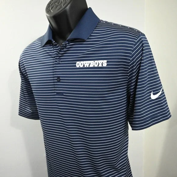 Nike NFL Dallas Cowboys Golf Polo‎ Dri FIt Performance Short Sleeve Mens Small