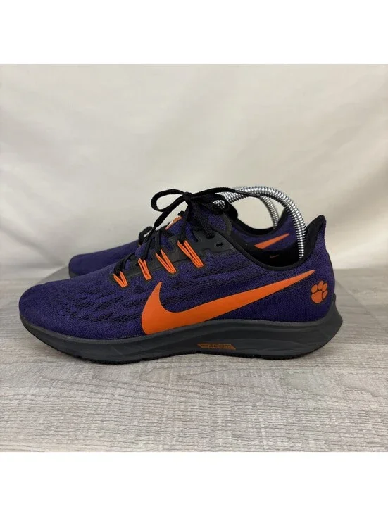 Nike Air Zoom Pegasus 36 NCAA Clemson Tigers Running Shoes CI2064-500 Size 8
