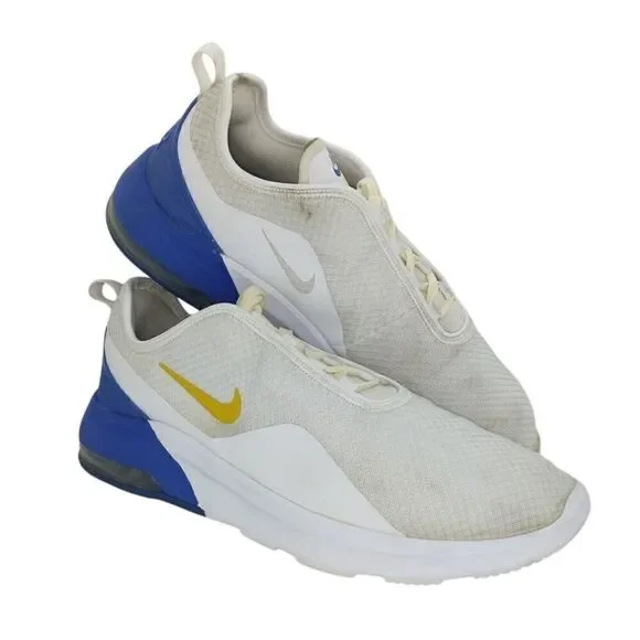 Nike Air Max Motion 2 Mens Pre-owned White, Gray & Blue Sneakers - sz. 12