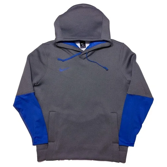 NIKE Men's Therma Heavy Hoodie CI4406 Gray‎ Blue Large L