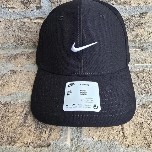 Nike Dri-FIT Club Cap Mens Black M/L Adjustable Snapback Hat FB5372-010 NEW