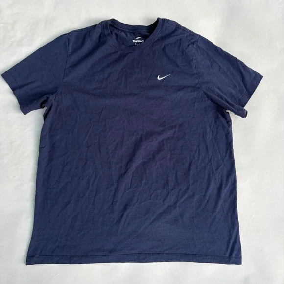 Nike The Nike Tee Mens XL Navy Blue Short Sleeve Embroidered Swoosh T-Shirt
