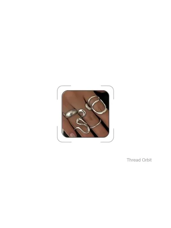 Chunky Open Stacking Knuckle Rings Set Adjustable Irregular Statement Rings