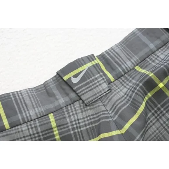 Nike Golf Shorts Dri Fit‎ Stretch Plaid Tour Performance Flat 12