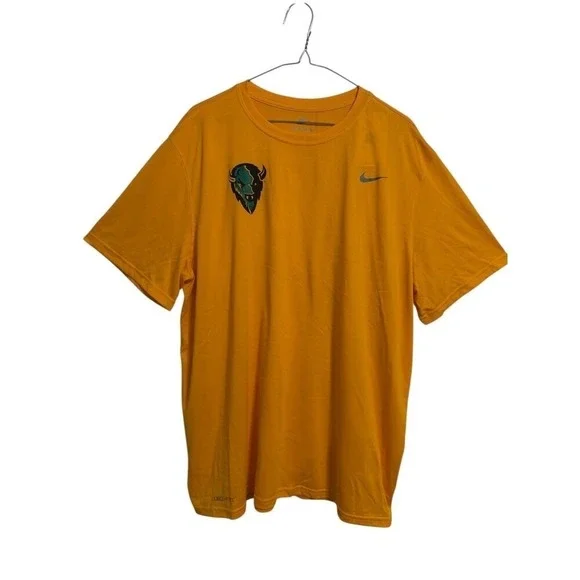 Nike Dri-FIT T-Shirt Mens XXL Gold Buffalo Bison Graphic Short Sleeve 727982-727