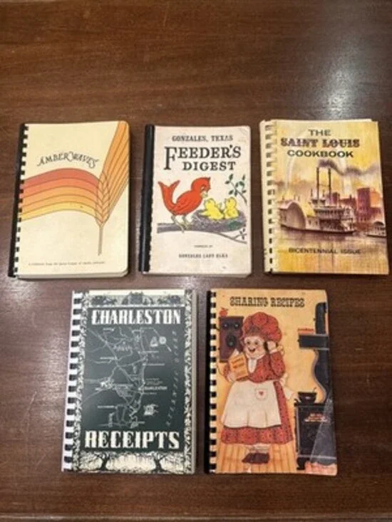 Lot Of 5 Vintage Cookbooks Spiral Bound USA