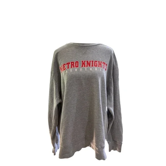 Nike Metro Knights Basketball Sweatshirt Gray‎ Crewneck Fleece Pullover XL
