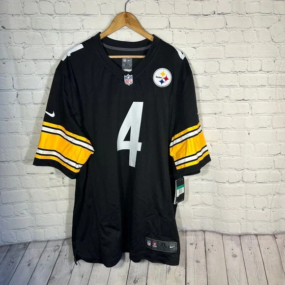 Nike Pittsburgh‎ Steelers Metcalf 4 NFL Jersey Mens XL Black On Field Loose Fit