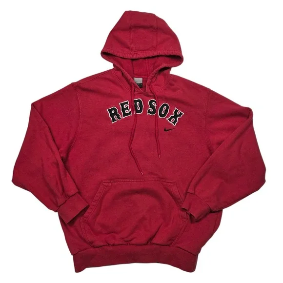 Vtg‎ Nike Boston Red Sox Hoodie It's Good 1 Logo Rare Mens M Pullover Sweatshirt