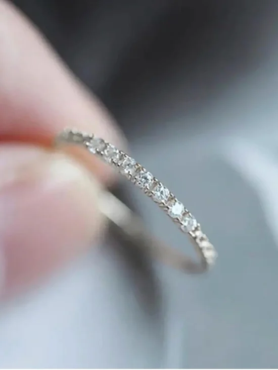 NWT~Silver & Cubic Zirconia Stackable Fashion Ring~Size 7