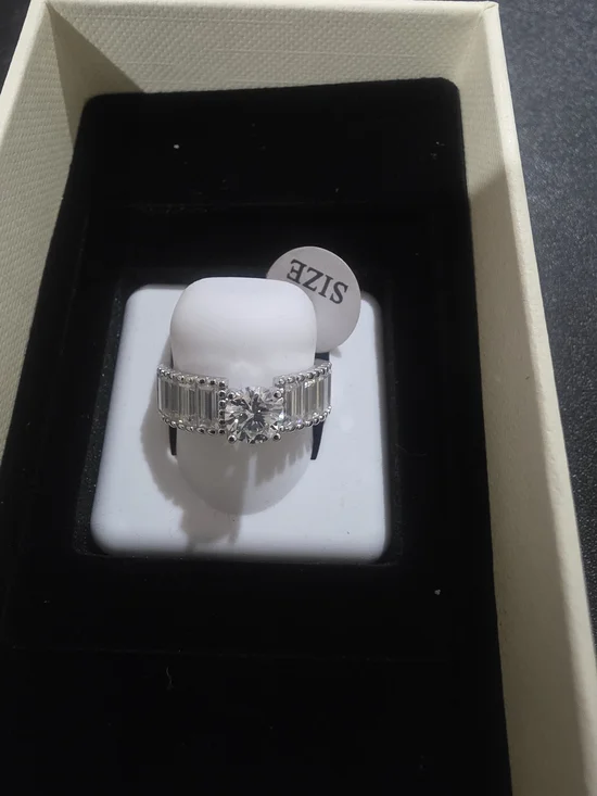 New 1.5 ctw 925 Sterling Silver Halo Ring - Size 7