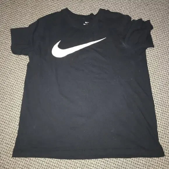Nike Adult‎ Large Black Tee With Swoosh Logo