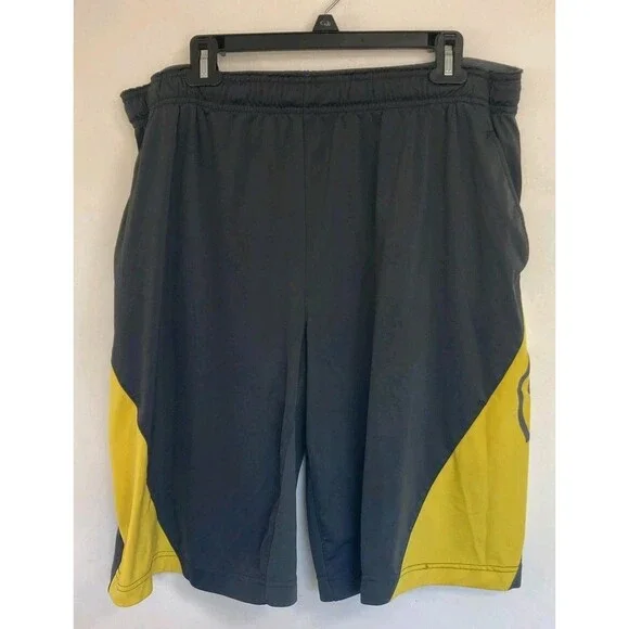 Nike Shorts Mens Large Dri-FIT‎ Baseball Yellow Grey 574358-062