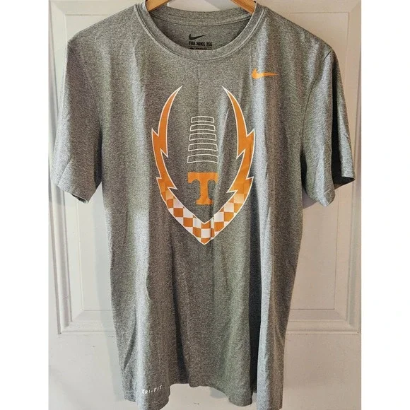 Nike Dri-FIT Tennessee Volunteers T Shirt Mens‎ Medium Gray UT Football Athletic