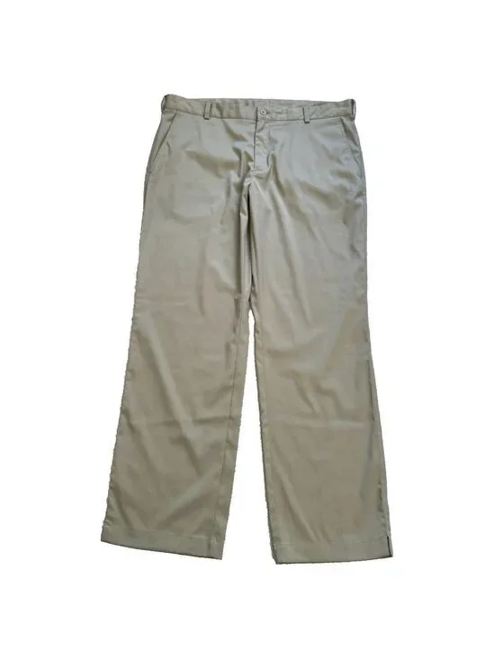 Nike Golf Pants Mens 38x32 Dri Fit Flat Front Khaki Beige Stretch