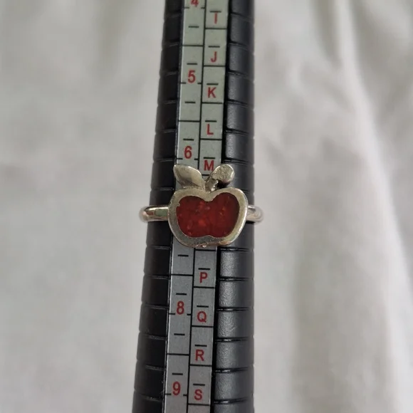 Red Apple  Micromosaic Ring
