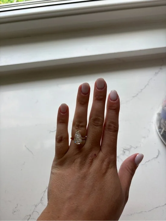 4.32 CT IGI Certified Lab Grown Diamond  Ring - F VS2- 14k Solid Yellow Gold