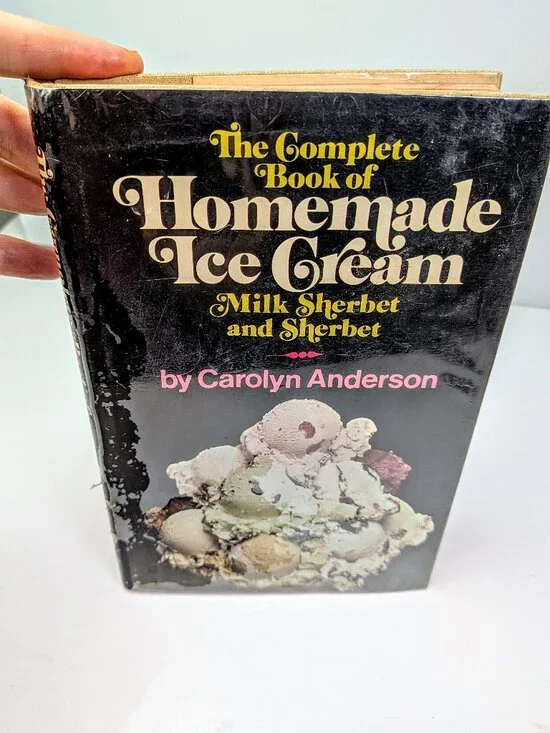 VTG 1972 The Complete Book of Homemade Ice Cream Recipe Hardback Book Sherbet
