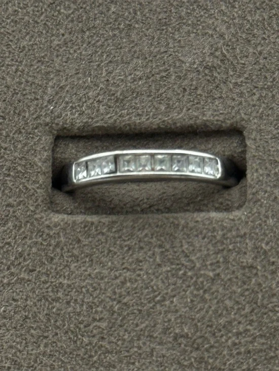 Channel-Set Cubic Zirconia Band - Silver