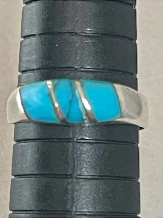VTG southwest Sterling silver Turquoise ring Sz 8