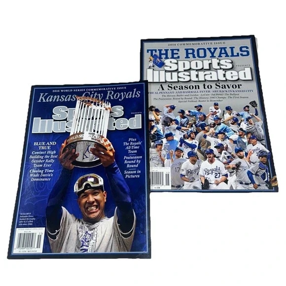 2014 & 2015 Sports Illustrated Kansas City Royals World‎ Series Magazines