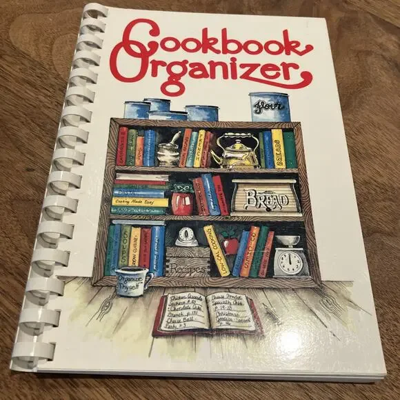 Vintage 1996 COOKBOOK ORGANIZER by Dot Gibson -‎ Mostly Unused VTG