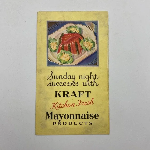 Vintage‎ Advertisement Recipe Booklet Sunday Night Successes Kraft Kitchen Fresh