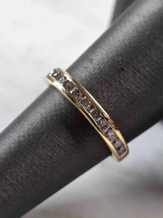 Womens Vintage Estate 14k Gold Magic Glo Diamond Ring 3.0g #E5754